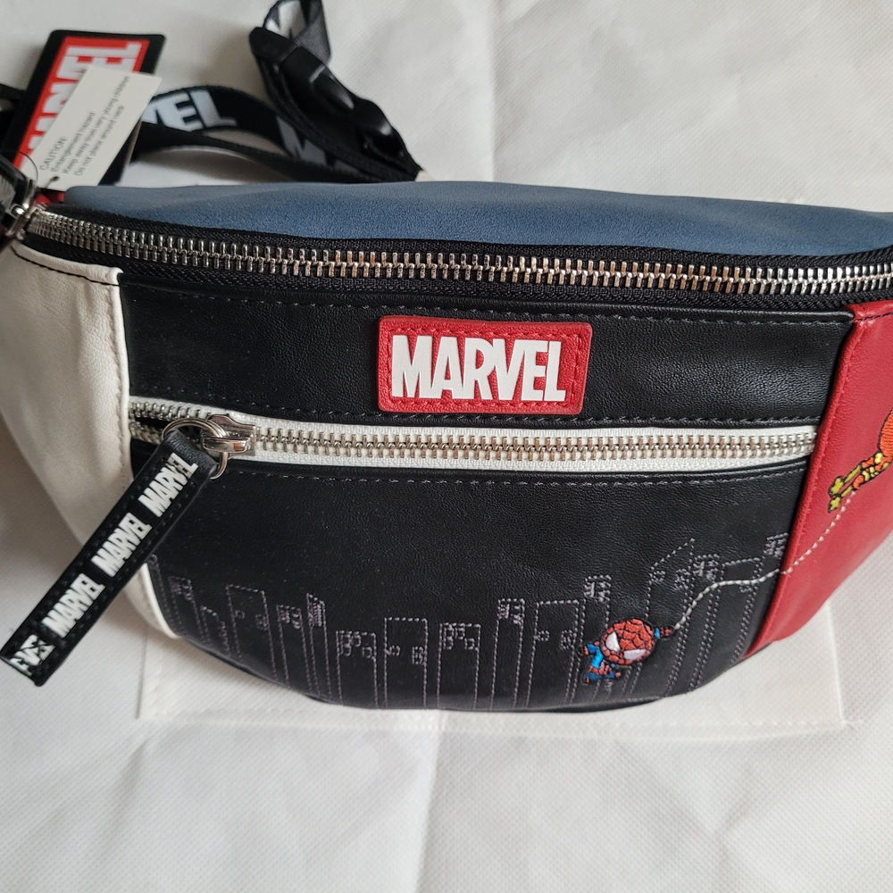 Marvel Red, Black, and White Men's Belt Bag